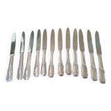 Couteaux anciens en métal argenté