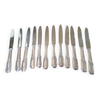 Antique silver-plated metal knives