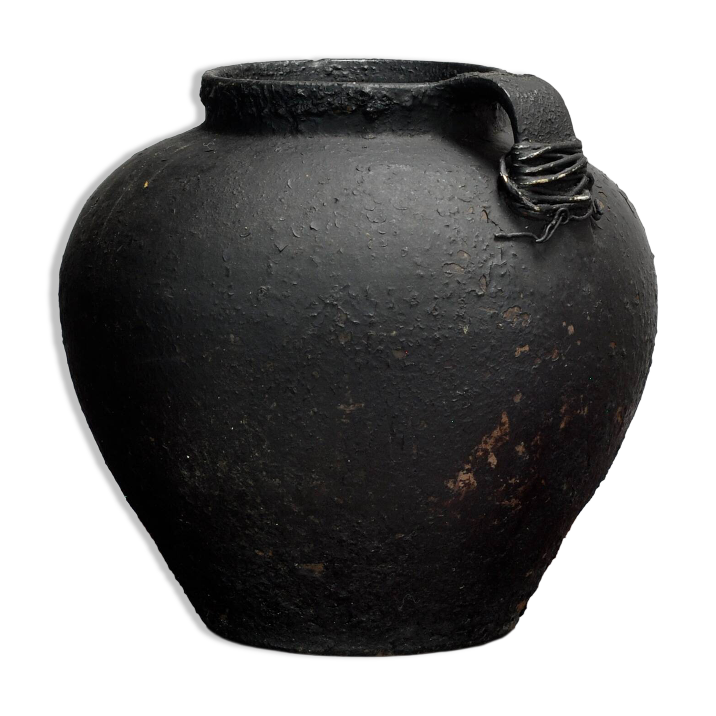 Antique earthenware pot from Moldova, circa 1850