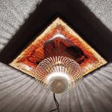 Vintage 1970s ceramic lava applied