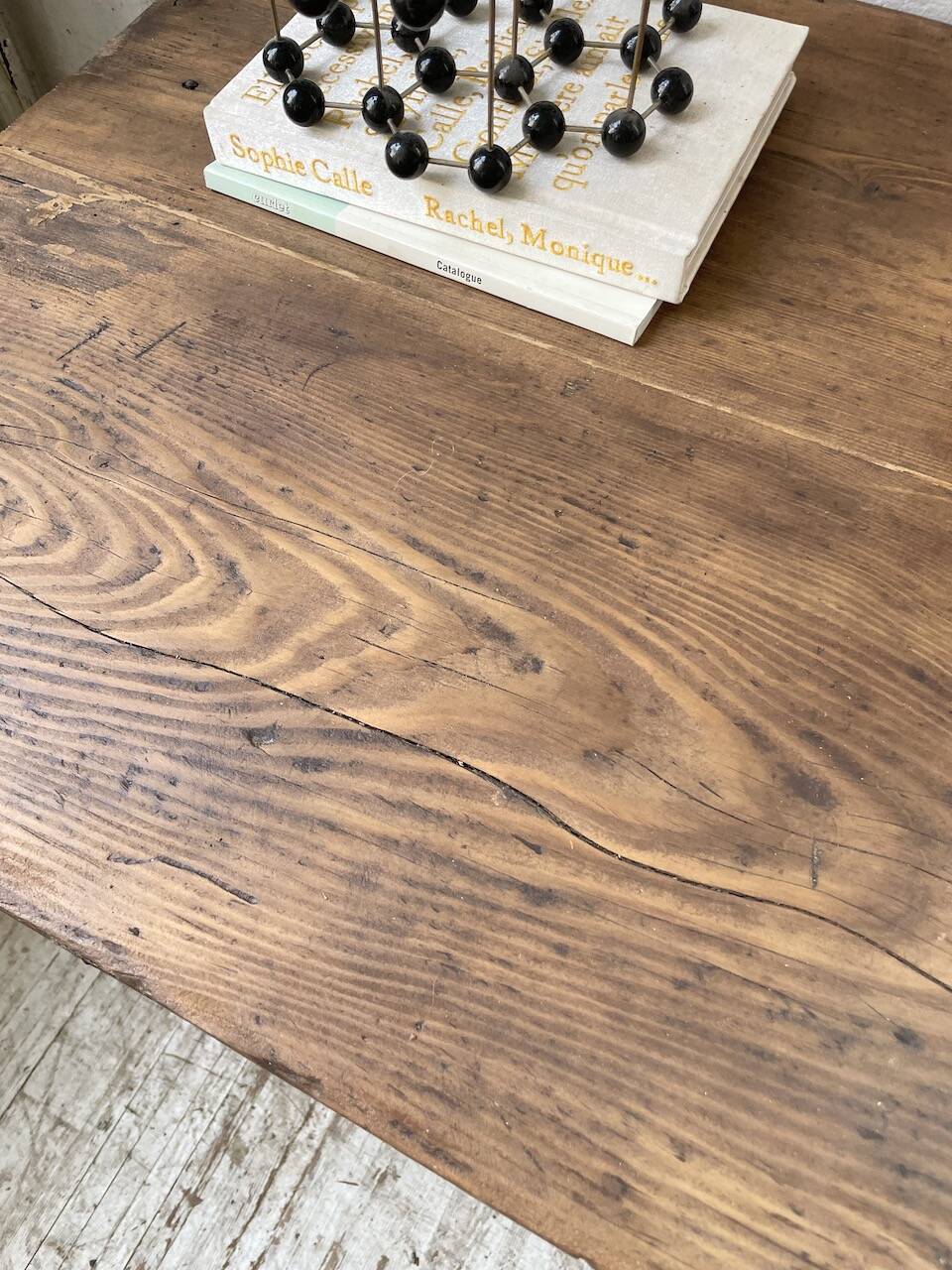 Drapery console table in pine