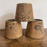 Old jute lampshades to be installed