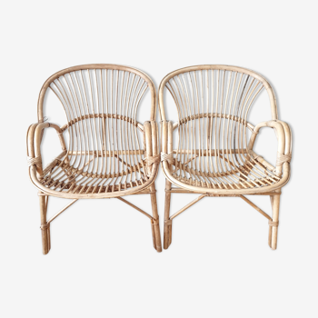 Pair of rattan chairs