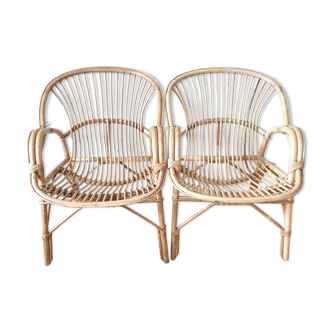 Pair of rattan chairs