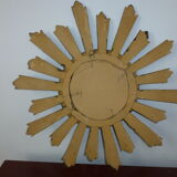 Old sun mirror gilded carved wood 50s-60s 49cm