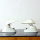 Lampes de table en bakélite blanche, années 1930
