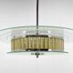 1940s Rare Italian Chrome & Glass  Chandelier, Restored