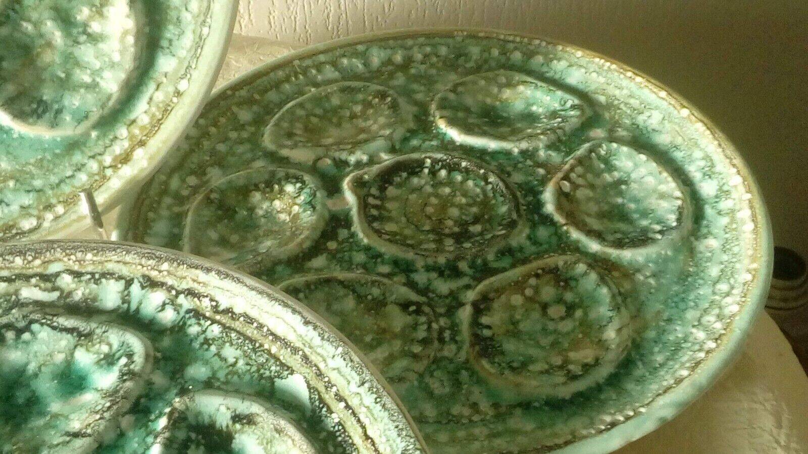 ceramic oyster plates France mousse model