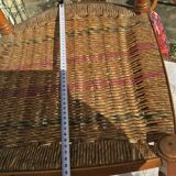 straw-style corner armchair