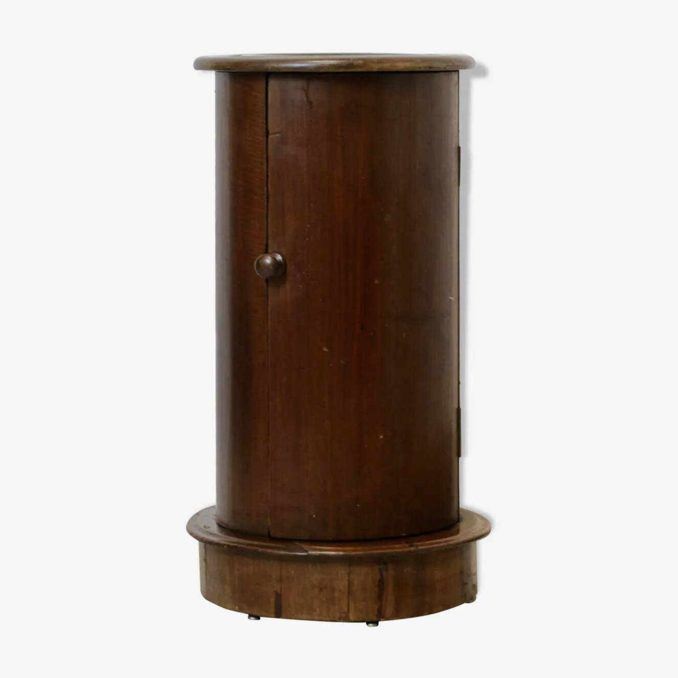 Mahogany bedside table with marble top