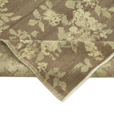 1970s Handwoven Decorative Anatolian Beige Carpet 131 cm x 195 cm