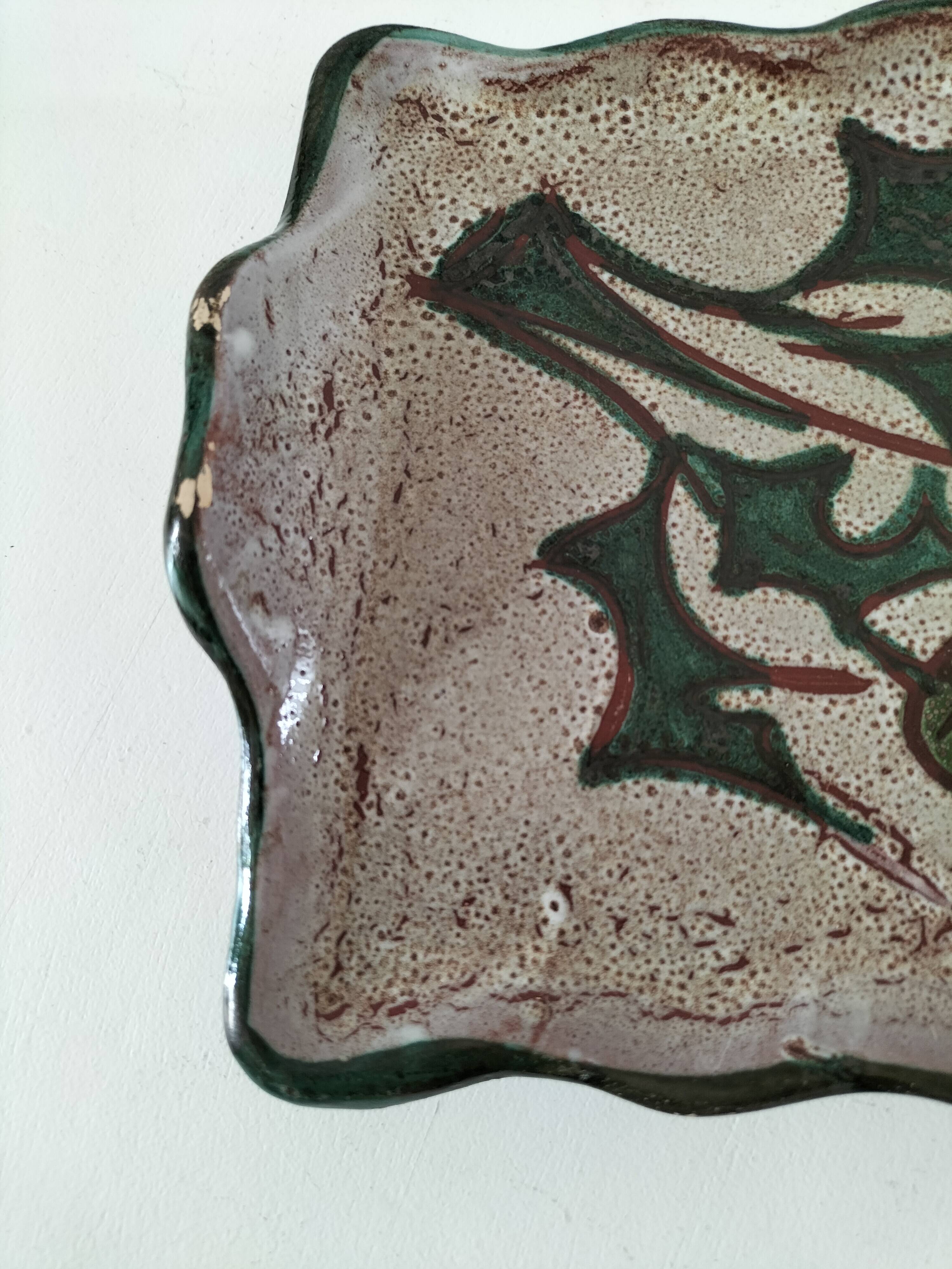 Plat vintage motif chardon