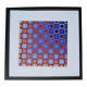 Tableau Vintage Art Optique - Victor Vasarely - Frame 40x40cm.
