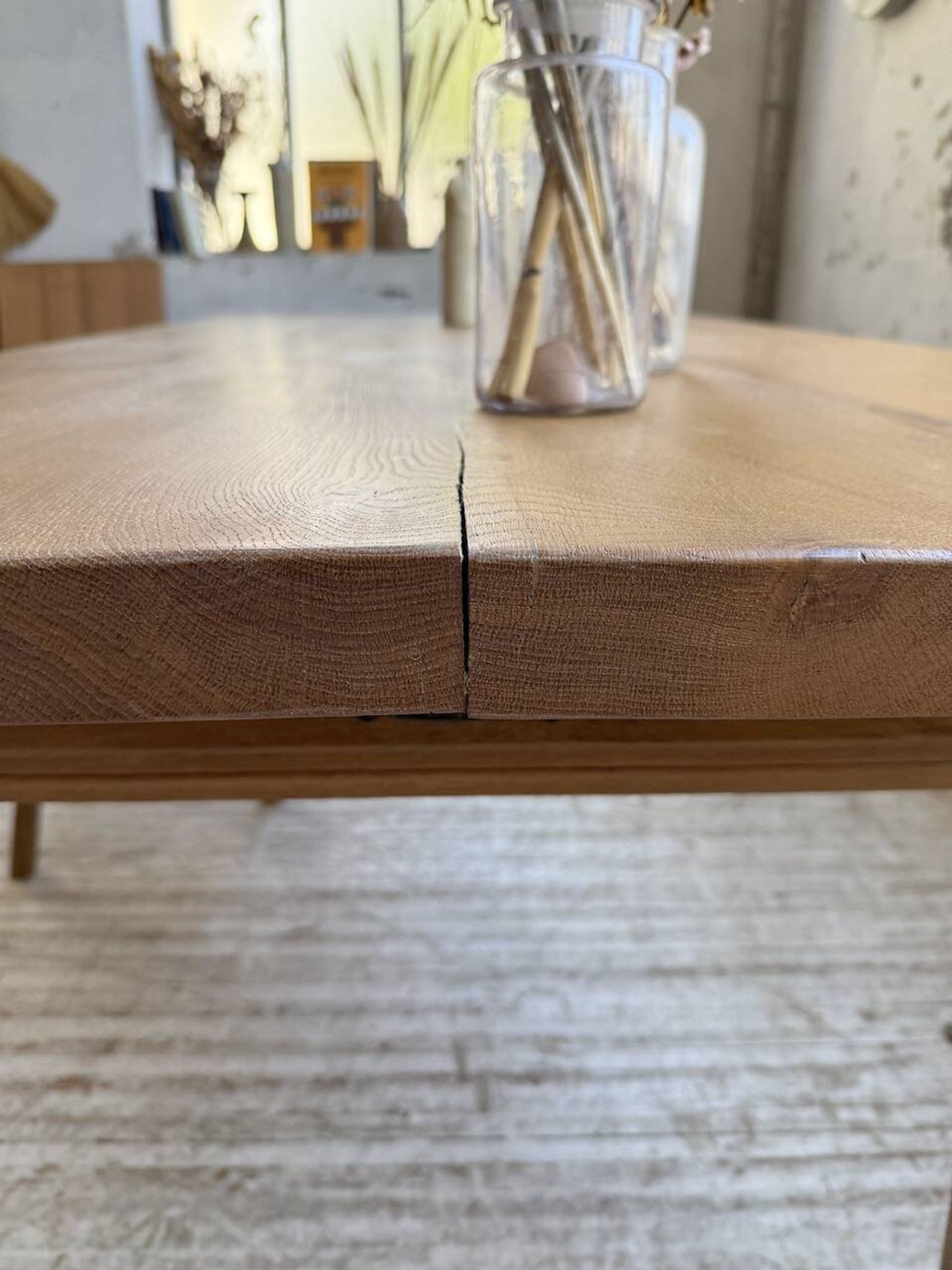 Table de ferme extensible en chêne massif
