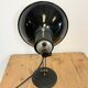 Industrial black enamel table lamp, 1950