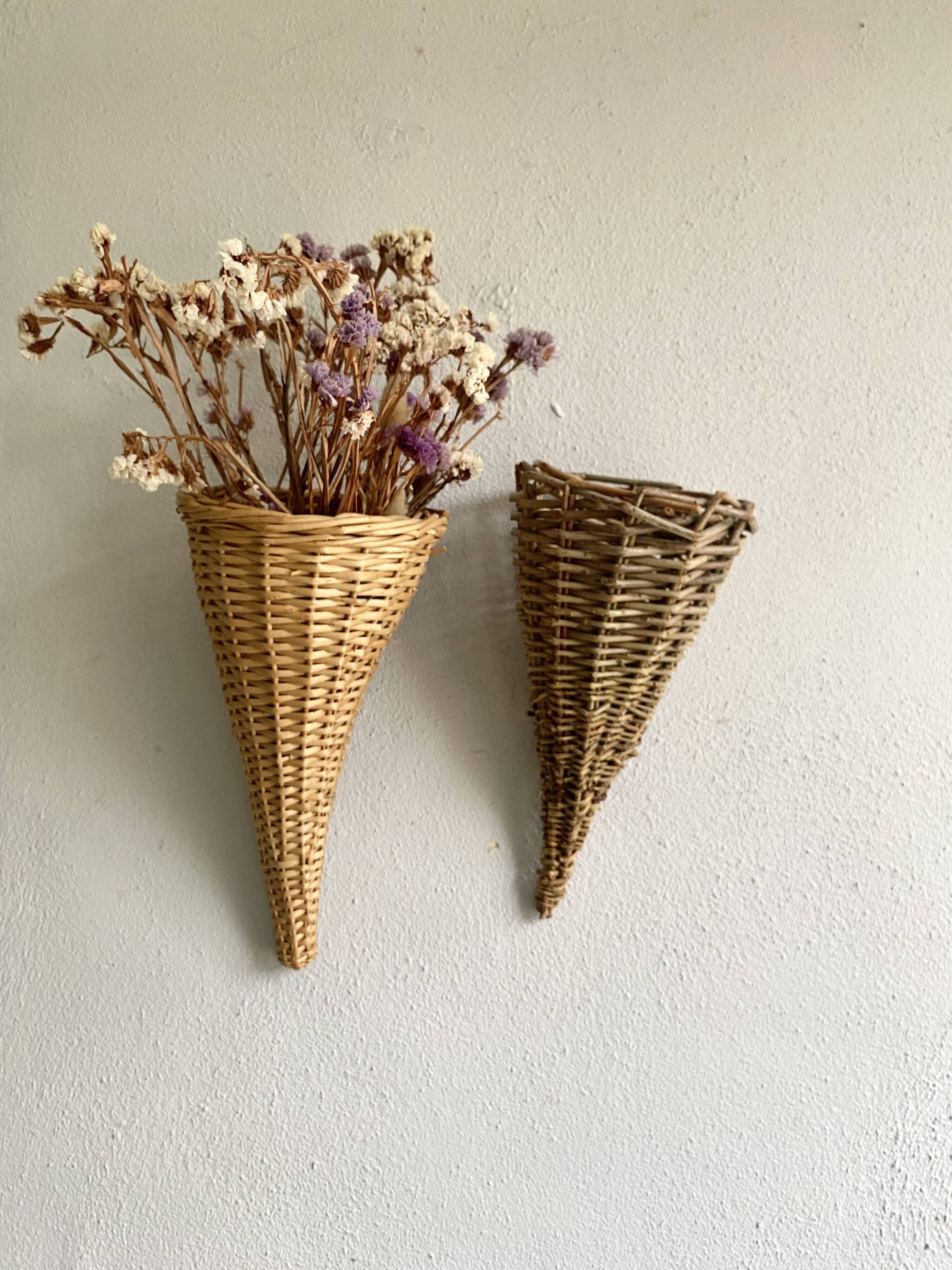 Panier décoration murale osier