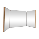 Mid-century tabletop triptych dressing mirror