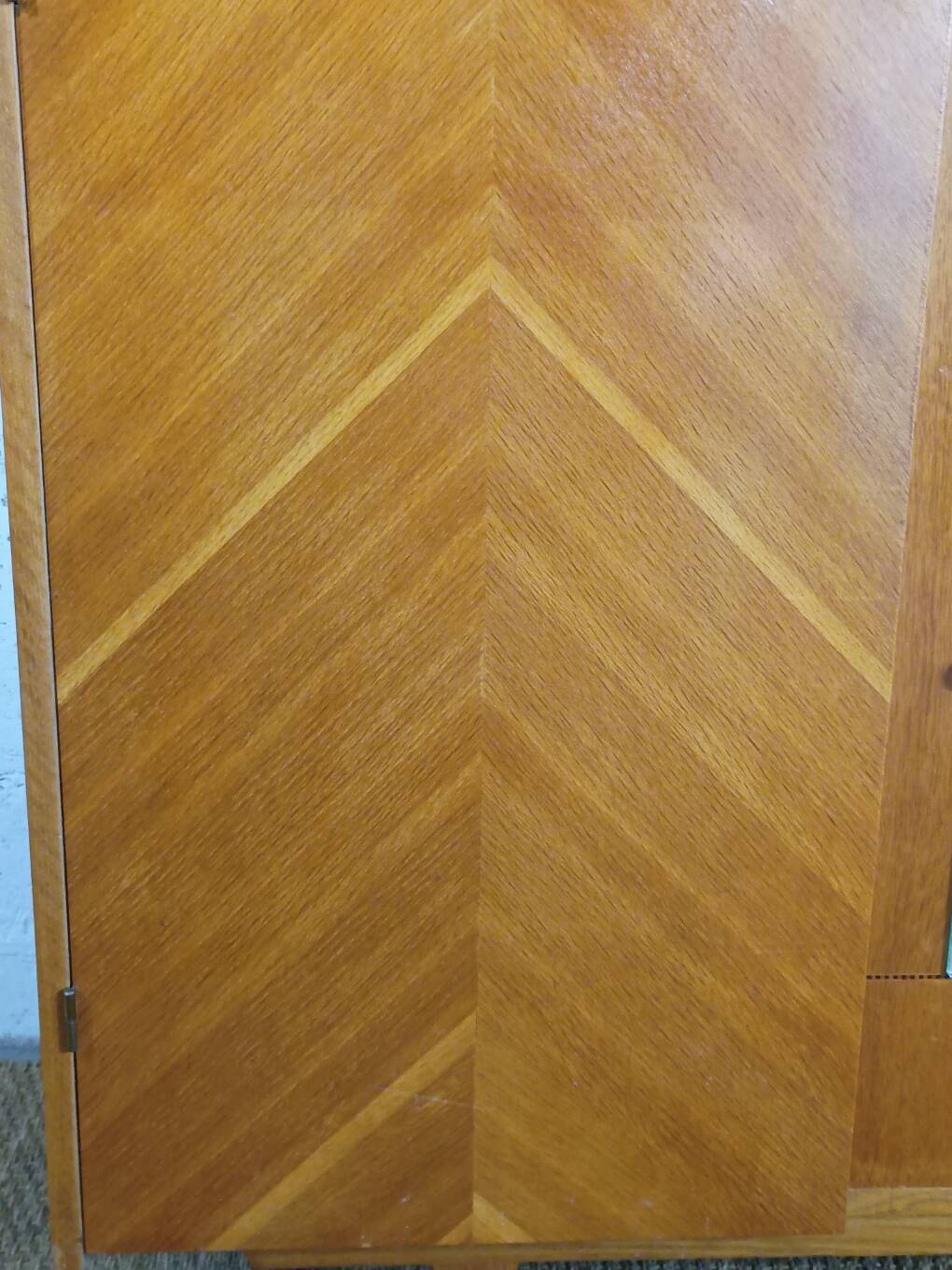 1960s Scandinavian wardrobe with two doors and mirror, easy assembly.