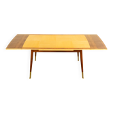 Table basse réglable en hauteur, érable, hêtre, vintage des années 50