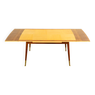 Height-adjustable coffee table, maple, beech, vintage from the 50s