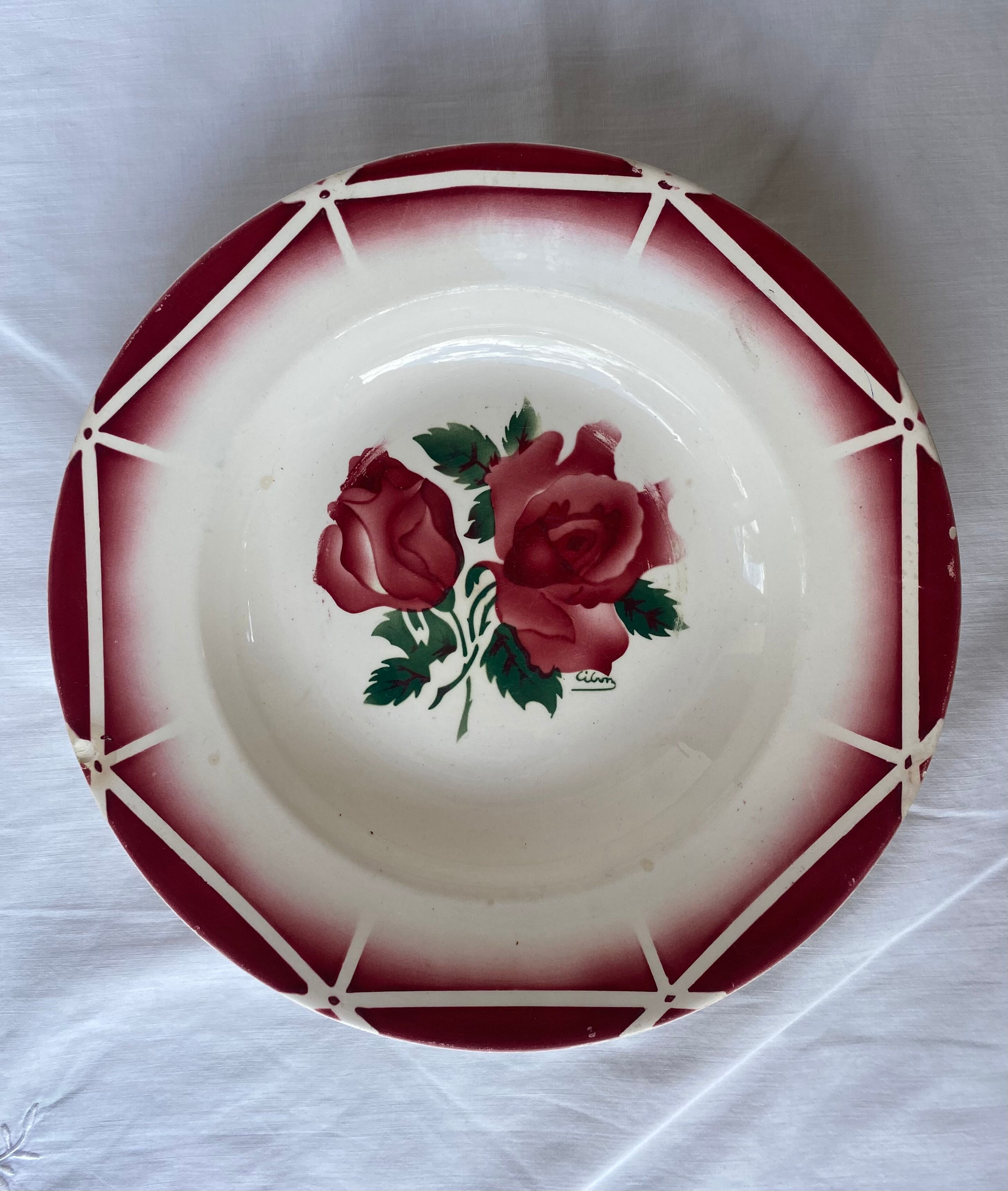 Lot 6 plates Digoin Sarreguemines