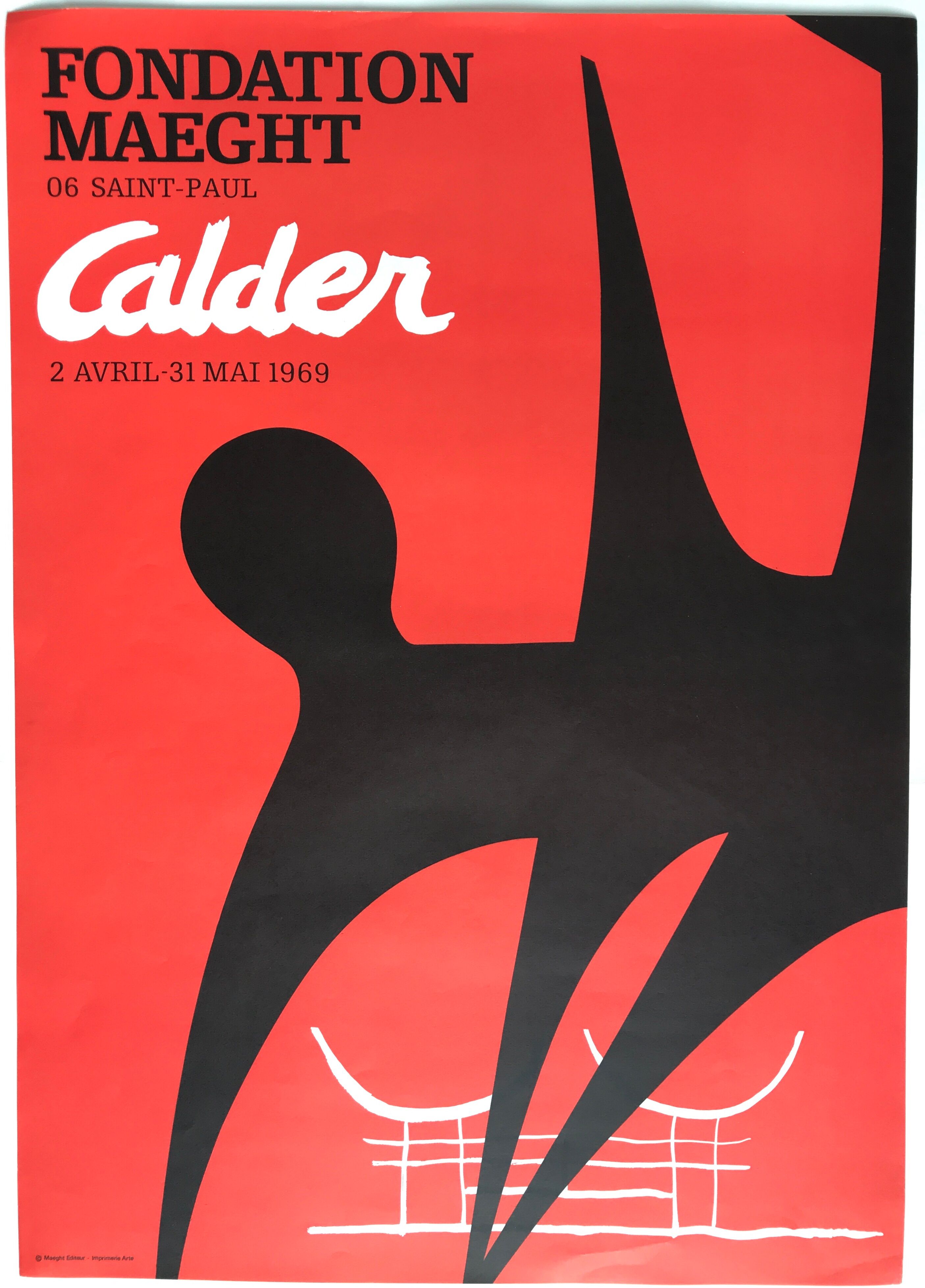 Alexander calder, maeght foundation, 1969. exhibition poster printed in lithography