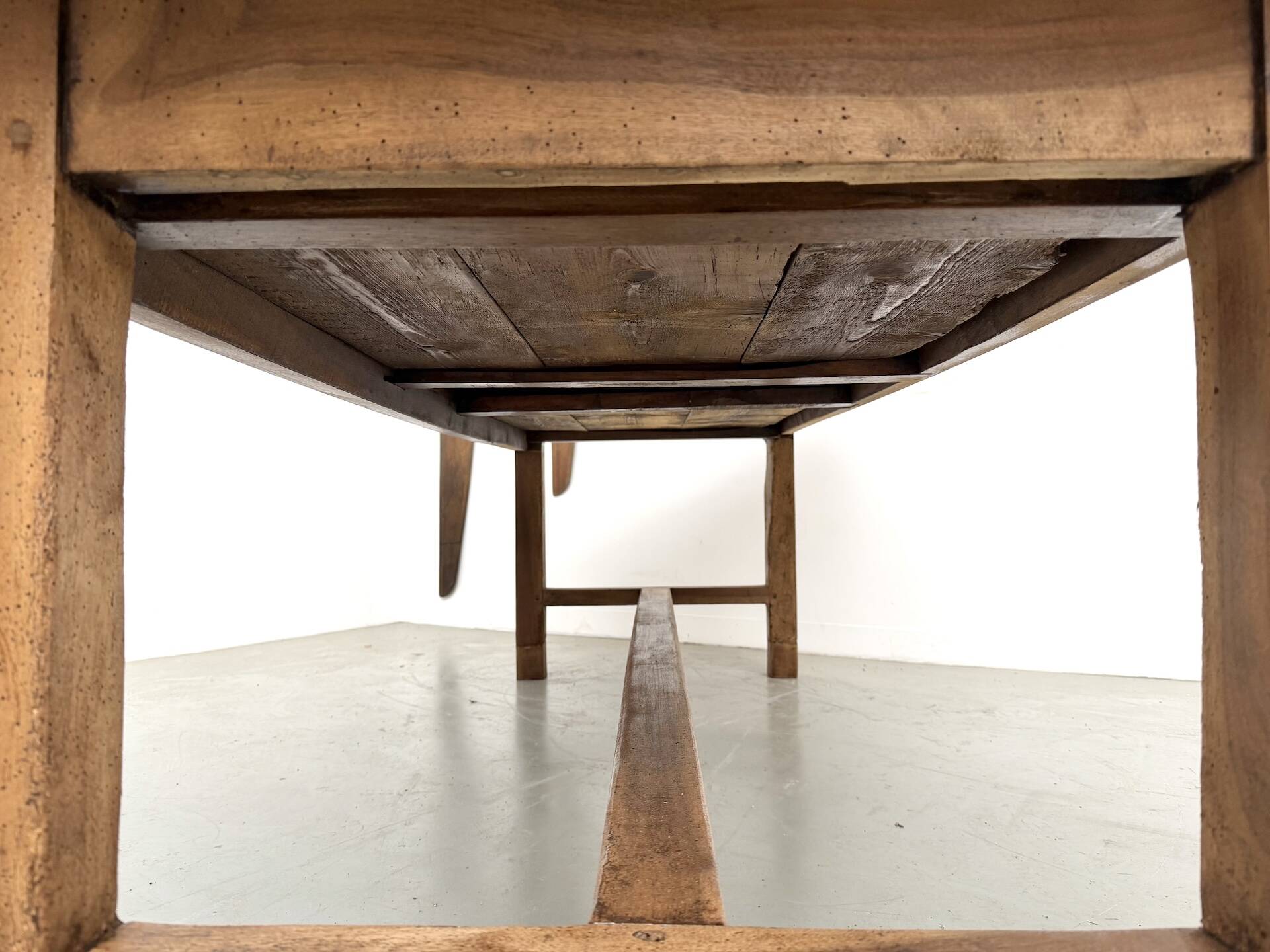 French farmhouse table in solid walnut, circa 1920