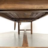 French farmhouse table in solid walnut, circa 1920