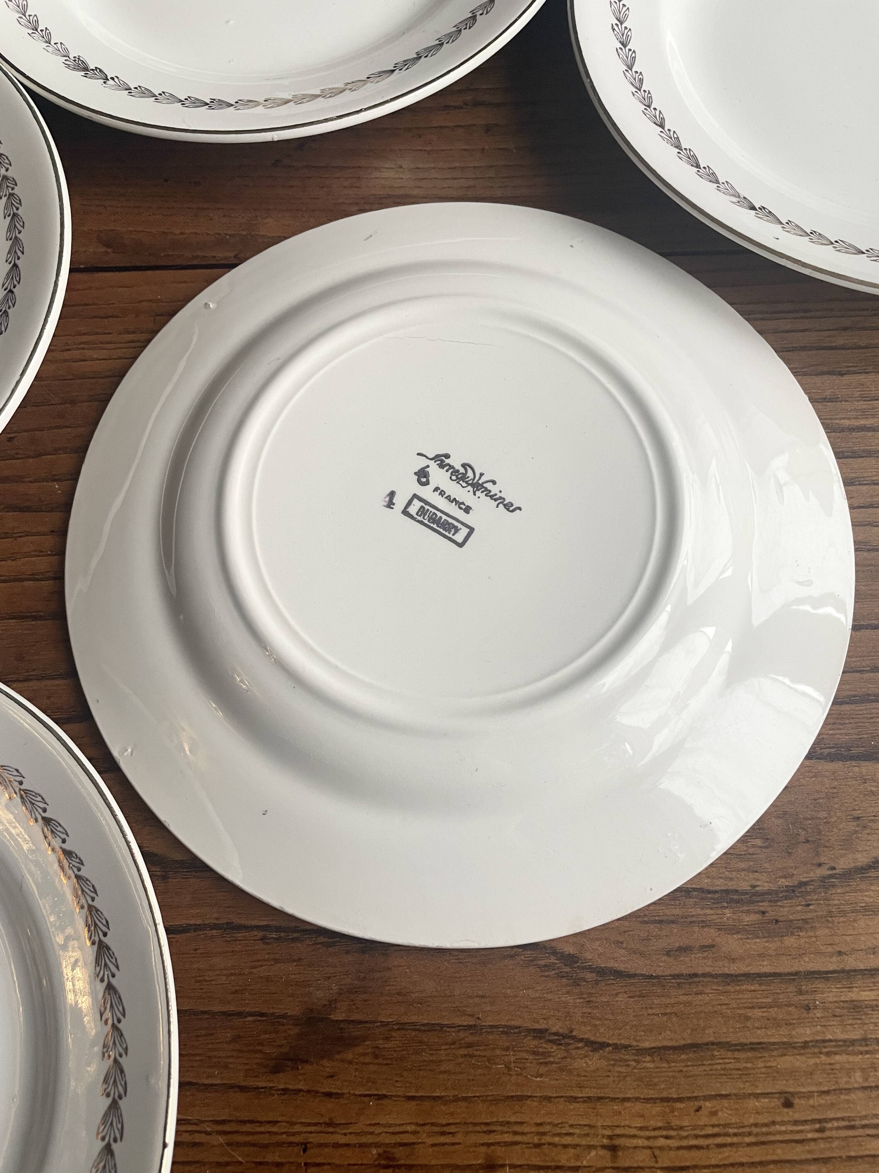 Sarreguemines Dubarry earthenware dessert plates