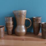 Digoin stoneware cider or orangeade service