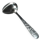 Vintage silver-plated metal porridge spoon, Donald Duck cutlery for children