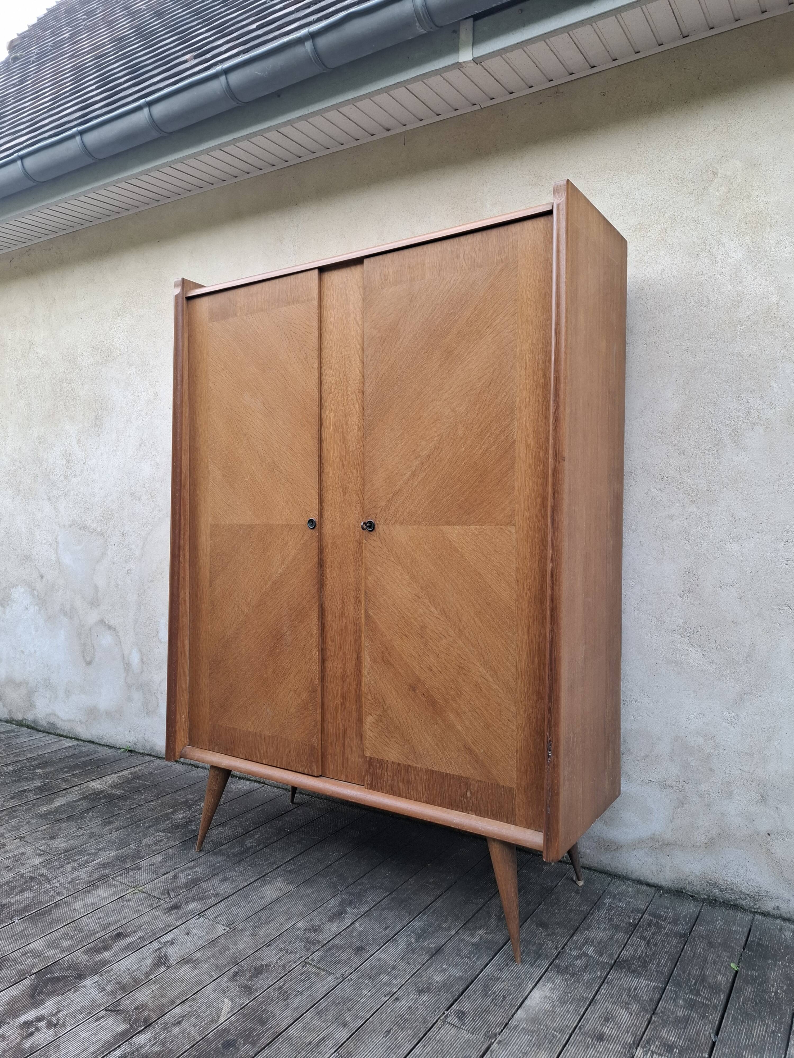 Vintage wardrobe with compass feet