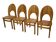 Vintage set of four pinewood chairs Rainer Daumiller minimalist design