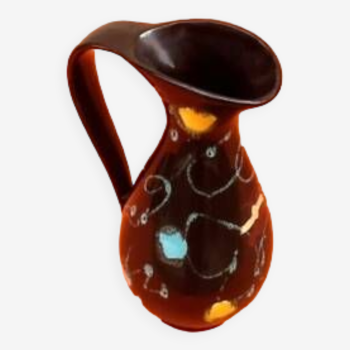 1960s-1970s vase / jug ceramic le poët-laval (drôme) brigitte france