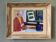 Mid-Century Modern "Window Seat", Swedish Figurative Interior Oil Painting, Framed