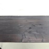Large 1950s Farm Table in Burnt Wood (Shou Sugi Ban) – L245 cm
