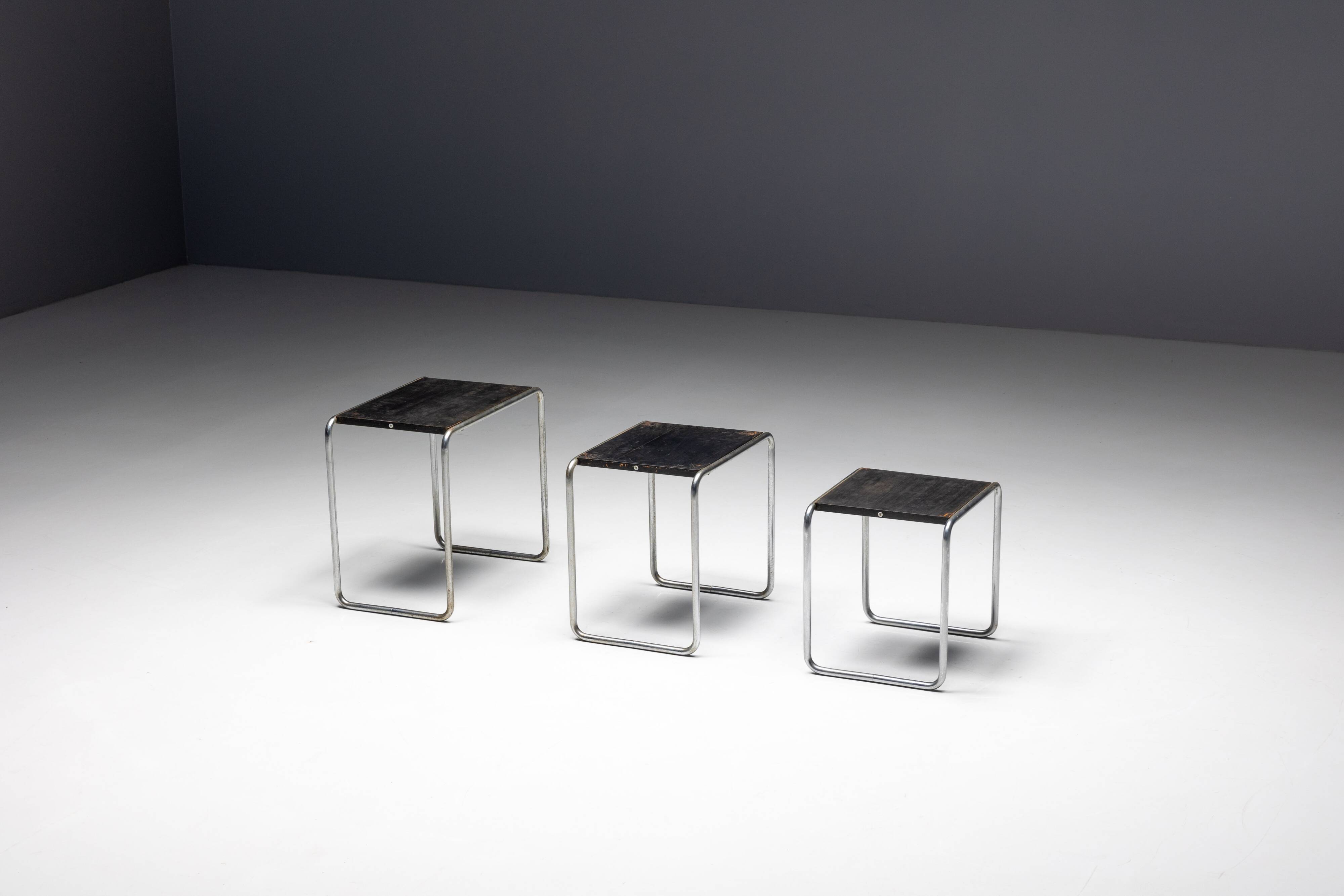 First Edition Side Tables by Marcel Breuer for Thonet, Germany, 1930s