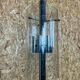 60s 70s Chandelier Huge Chandelier Pendant Lamp Limburg Glass & Chrome Design