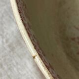 Antique salad bowl in Giens porcelain, iron earth