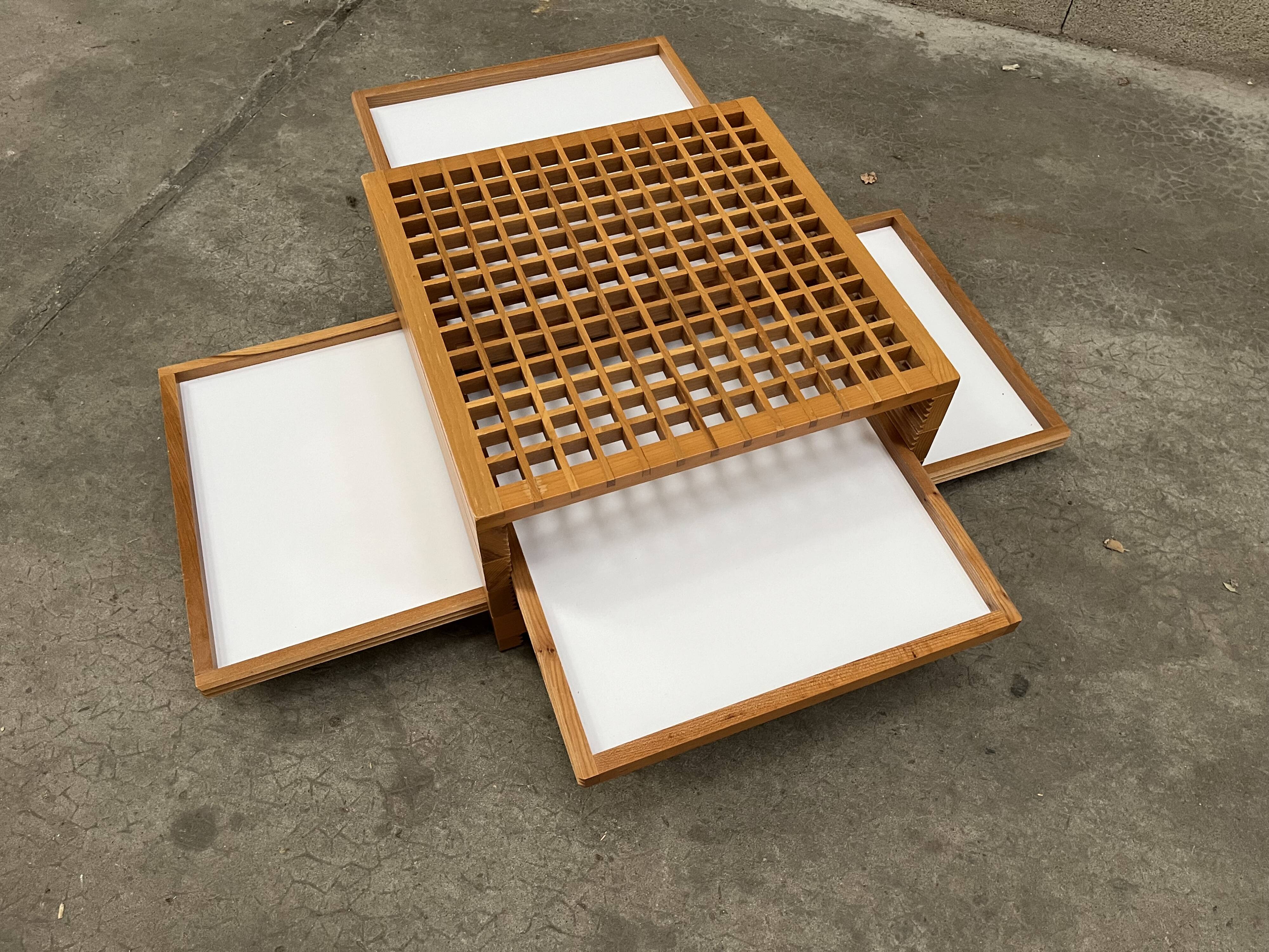 tetra design coffee table Bernard Vuarnesson