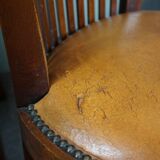 Set of 6 leather dining chairs