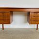 Vintage retro Danish mid-century teak desk by Bent Silberg Møbler 1960s