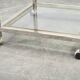 1970s Italian Chrome, Brass and Glass Nesting Tables, Set of Three