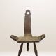 Chaise paysanne tripode en bois