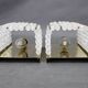 Pair of Austrian mid-century brass and acrylic wall lights, 1970s