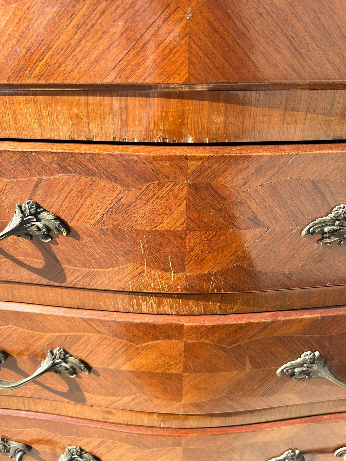 Curved rosewood secretary