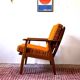 Teak and wool sofa, Denmark 60s/70s, vintage, mid-c modern