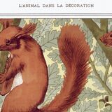Poster "Squirrels", based on an Art Nouveau lithograph from 1897.
