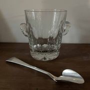 Seau à glaçon "Cristal de Paris" + cuillère multiples poinçons