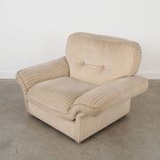 Fauteuil crème Soffio, design italien, années 1970, fabriqué par Doimo.